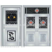 Luxury stainless steel double entry doors security stainless steel gate doors